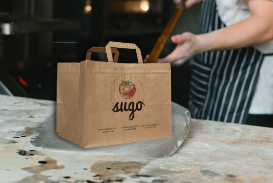 Tragetaschen aus Papier mit Flachhenkel | Briefumschlaegebestellen.at