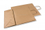 Tragetaschen aus Papier mit gedrehten Papierkordeln - braun, 320 x 140 x 420 mm, 100 Gramm | Briefumschlaegebestellen.at