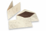 Marmor Kuvert (96 x 181 mm) und Karte (90 x 173 mm) - Marmor Braun, Innenfutter Braun | Briefumschlaegebestellen.at