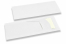 Bestecktasche Weiß mit Besteckschnitt + Weiß Papierserviette | Briefumschlaegebestellen.at