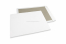 Papprückwandtaschen - 400 x 500 mm, 120 Gramm weiße Kraft-Vorderseite, 700 Gramm graue Duplex-Rückseite, ungummiert / kein Haftklebeverschluß | Briefumschlaegebestellen.at