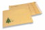 Braune Weihnachts-Luftpolstertaschen - Weihnachtsbaum Grün | Briefumschlaegebestellen.at