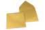 Farbige Kuverts für Glückwunschkarten - Gold metallic, 155 x 155 mm | Briefumschlaegebestellen.at