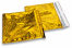 Goldene Holografische Metallic Folienkuverts - 165 x 165 mm | Briefumschlaegebestellen.at