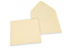 Farbige Kuverts  für Glückwunschkarten  - Elfenbein, 155 x 155 mm | Briefumschlaegebestellen.at