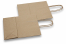 Tragetaschen aus Papier mit gedrehten Papierkordeln - braun gestreift, 180 x 80 x 220 mm, 90 Gramm | Briefumschlaegebestellen.at