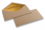 Kuverts aus Kraftpapier mit Innenfutter - 110 x 220 mm (EA 5/6) Gold | Briefumschlaegebestellen.at