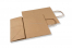 Tragetaschen aus Papier mit gedrehten Papierkordeln - braun, 240 x 110 x 310 mm, 100 Gramm | Briefumschlaegebestellen.at
