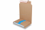 Buchverpackung - wickeln Sie die Verpackung um das Buch - Braun | Briefumschlaegebestellen.at