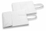 Tragetaschen aus Papier mit gedrehten Papierkordeln - weiß, 180 x 80 x 220 mm, 90 Gramm | Briefumschlaegebestellen.at