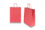 Tragetaschen aus Papier mit gedrehten Papierkordeln - rot, 260 x 120 x 350 mm, 90 Gramm | Briefumschlaegebestellen.at