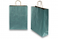 Tragetaschen aus Papier mit gedrehten Papierkordeln - petrol metallic, 320 x 120 x 410 mm, 100 Gramm | Briefumschlaegebestellen.at