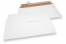 Versandtaschen aus Wellpappe Weiß - 250 x 410 mm | Briefumschlaegebestellen.at
