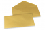 Farbige Kuverts für Glückwunschkarten - Gold metallic, 110 x 220 mm | Briefumschlaegebestellen.at