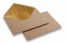 Kuverts aus Kraftpapier mit Innenfutter - 114 x 162 mm (C 6) Gold | Briefumschlaegebestellen.at
