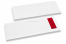 Bestecktasche Weiß ohne Besteckschnitt + Rot Papierserviette | Briefumschlaegebestellen.at