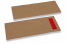 Bestecktasche Braun ohne Besteckschnitt + Rot Papierserviette | Briefumschlaegebestellen.at