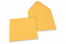  Farbige Kuverts  für Glückwunschkarten  - Goldgelb, 155 x 155 mm | Briefumschlaegebestellen.at
