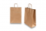 Tragetaschen aus Papier mit gedrehten Papierkordeln - messing, 260 x 120 x 350 mm, 90 Gramm | Briefumschlaegebestellen.at