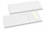 Bestecktasche Weiß mit Besteckschnitt + Weiß Papierserviette | Briefumschlaegebestellen.at
