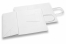 Tragetaschen aus Papier mit gedrehten Papierkordeln - weiß, 260 x 120 x 350 mm, 90 Gramm | Briefumschlaegebestellen.at