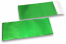 Grüne Folienkuverts matt metallic farbig - 110 x 220 mm | Briefumschlaegebestellen.at