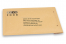 Braune Luftpolstertaschen (80 Gramm) - Beispiel mit Logo auf der Vorderseite | Briefumschlaegebestellen.at
