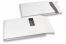 Faltentaschen mit Spitzboden - Weiß mit Fenster | Briefumschlaegebestellen.at