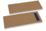 Bestecktasche Braun ohne Besteckschnitt + Blau Papierserviette | Briefumschlaegebestellen.at