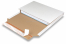 Buchverpackung - Verschließen Sie die Verpackung mit dem Klebestreifen - Weiss | Briefumschlaegebestellen.at