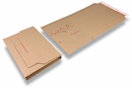Buchverpackung wird flach angeliefert - Braun | Briefumschlaegebestellen.at
