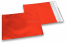 Rote Folienkuverts matt metallic farbig - 165 x 165 mm | Briefumschlaegebestellen.at