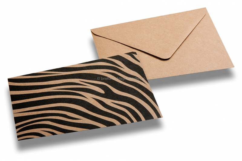 Dekorative Kraftpapier-Kuverts - Zebra