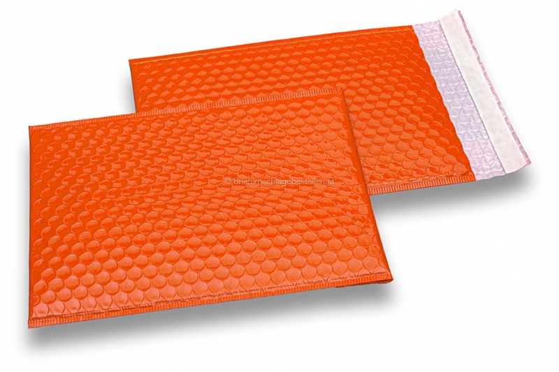 Orange Hochglanz Luftpolstertaschen