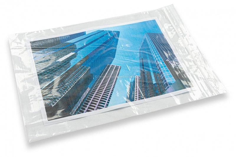 Druckverschlußbeutel - transparent  (Muster mit Einhalt)