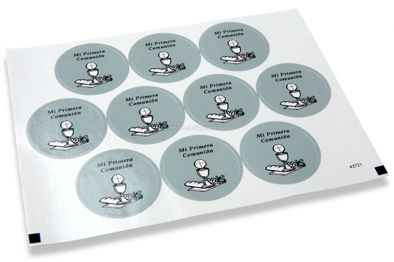 Kommunion-Verschlusssiegel - mi primera comunión grau