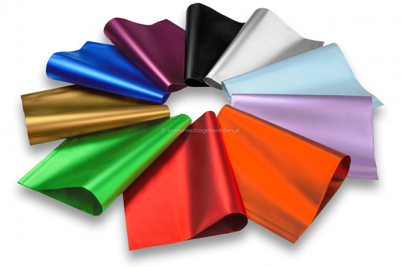 Folienkuverts matt metallic farbig