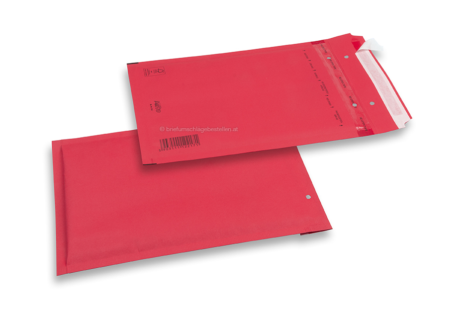 Luftpolstertaschen farbig - Rot, 80 Gramm 180 x 250 mm