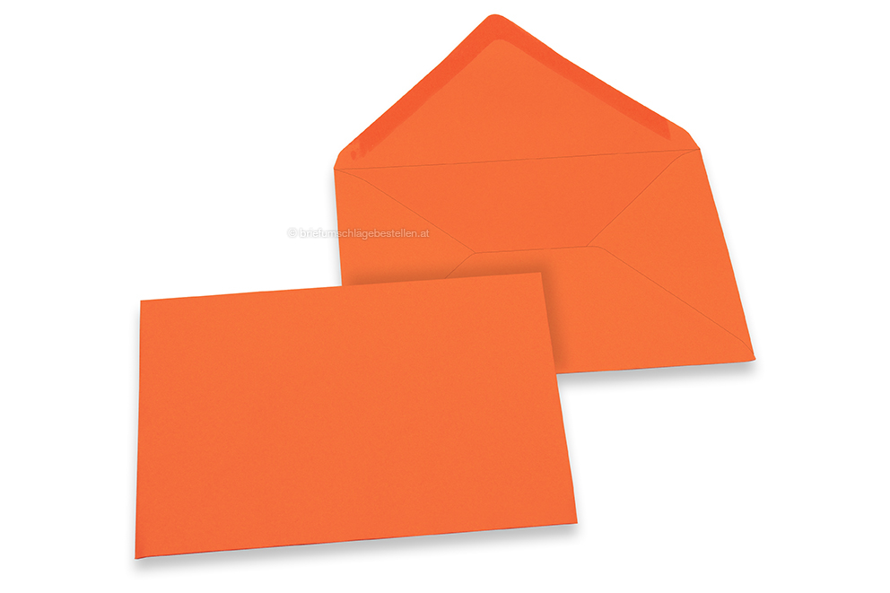 Farbige Kuverts  für Glückwunschkarten - Orange, 114 x 162 mm