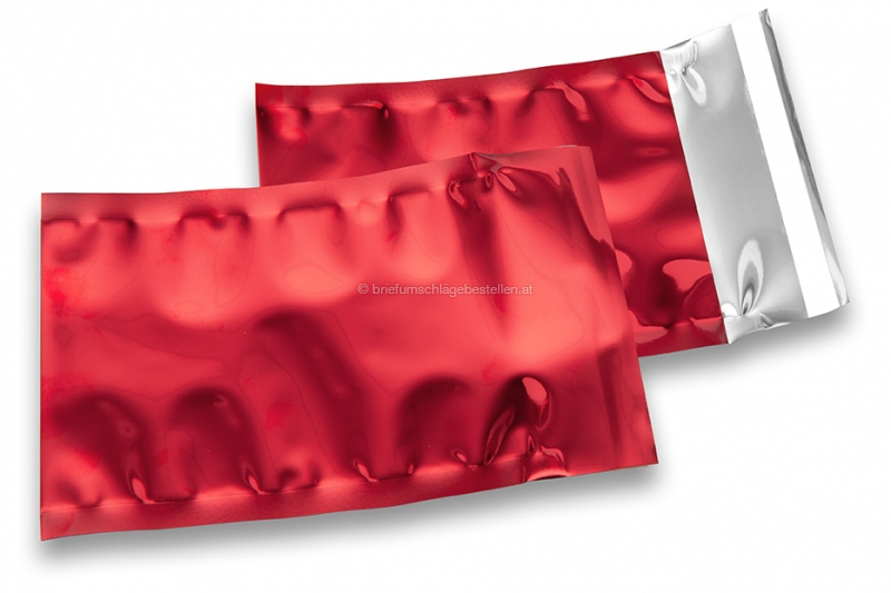  Rote Metallic Folienkuverts - 114 x 162 mm