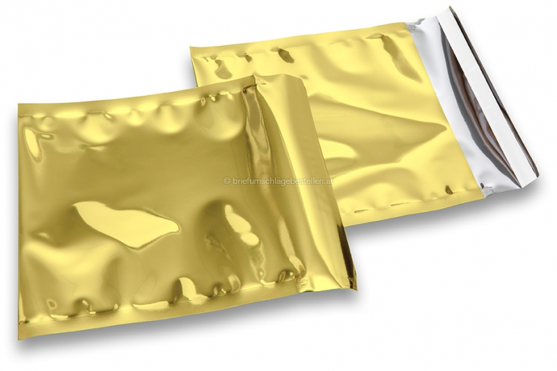 Goldene Metallic Folienkuverts - 165 x 165 mm