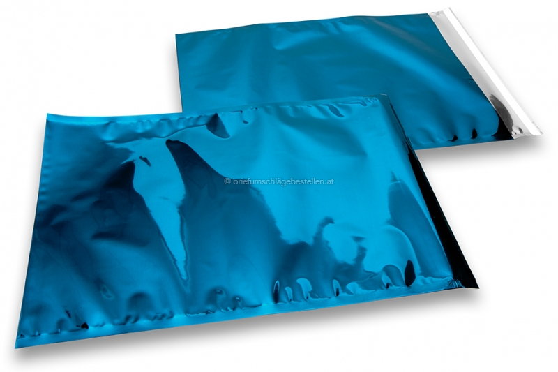 Blaue Metallic Folienkuverts - 229 x 324 mm