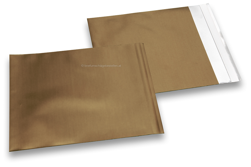 Bronzene Folienkuverts matt metallic farbig - 165 x 165 mm