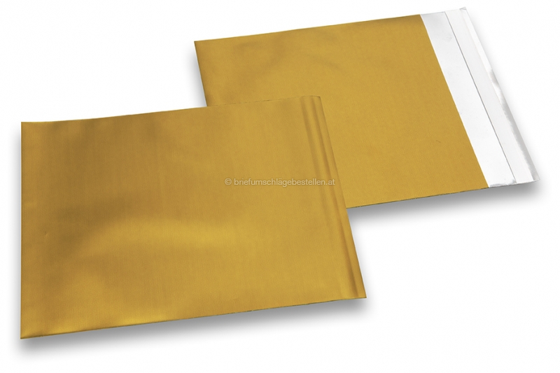  Goldene Folienkuverts matt metallic farbig - 165 x 165 mm