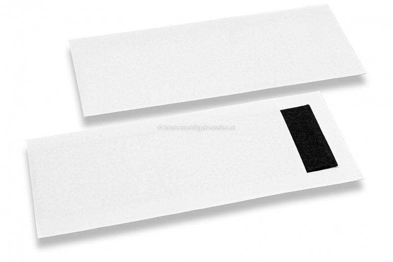 Bestecktasche Weiß ohne Besteckschnitt + Schwarz Papierserviette