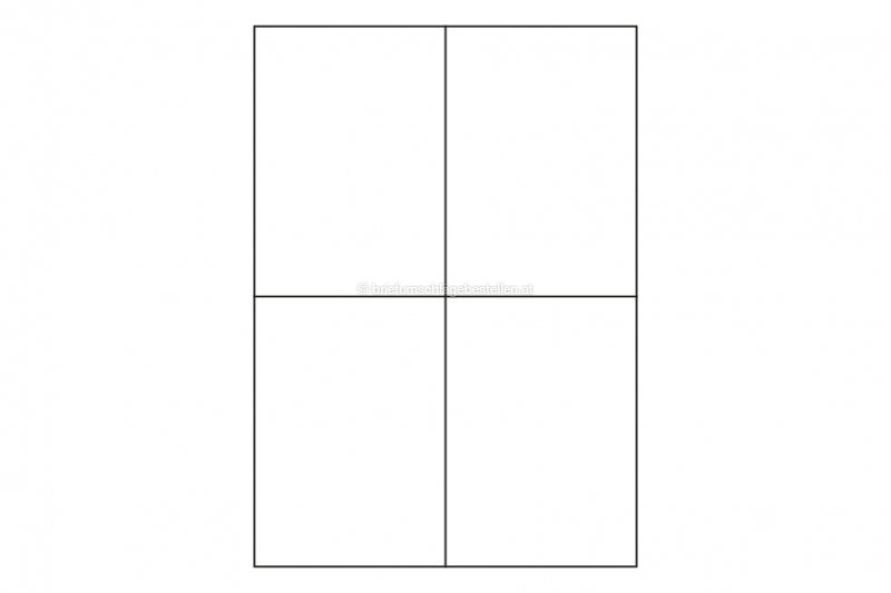 Etiketten für Laserdrucker (weiß) - 4 Stück pro Blatt