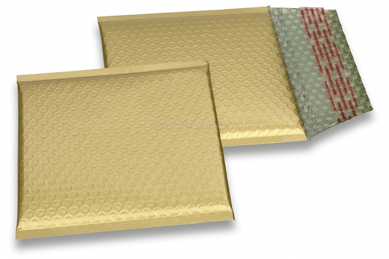 Luftpolstertaschen matt metallic umweltfreundlich - Gold 165 x 165 mm
