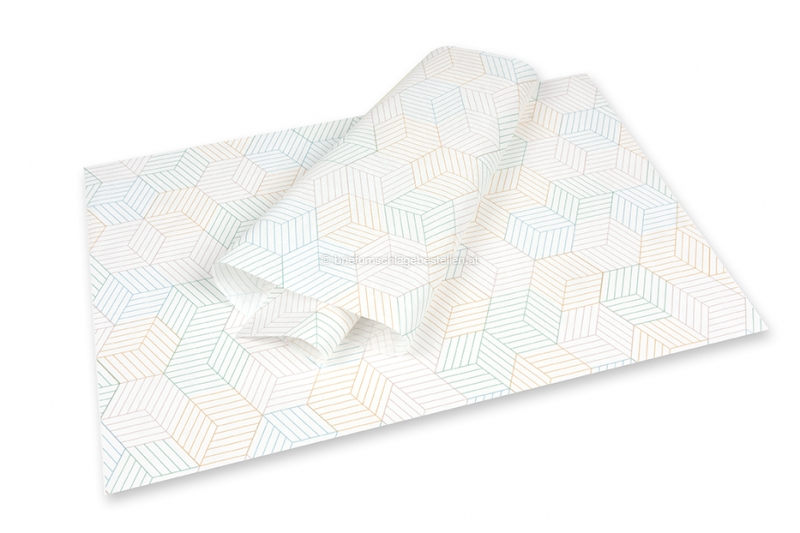 Seidenpapier - Würfel gefärbt