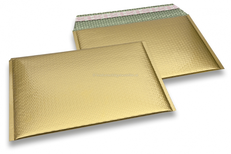 Luftpolstertaschen matt metallic umweltfreundlich - Gold 235 x 325 mm