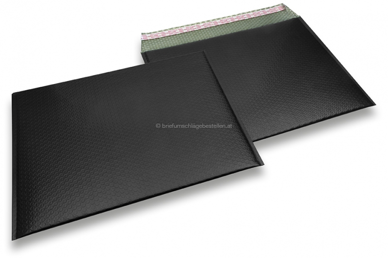 Luftpolstertaschen matt metallic umweltfreundlich - Schwarz 320 x 425 mm